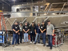 Inspection photo, left to right: Thomas Moore, Joe Ford, Bernie Shea, Chris Franklin, Charlie Franklin, Clifton Buchanan, and Rick Hargrave.